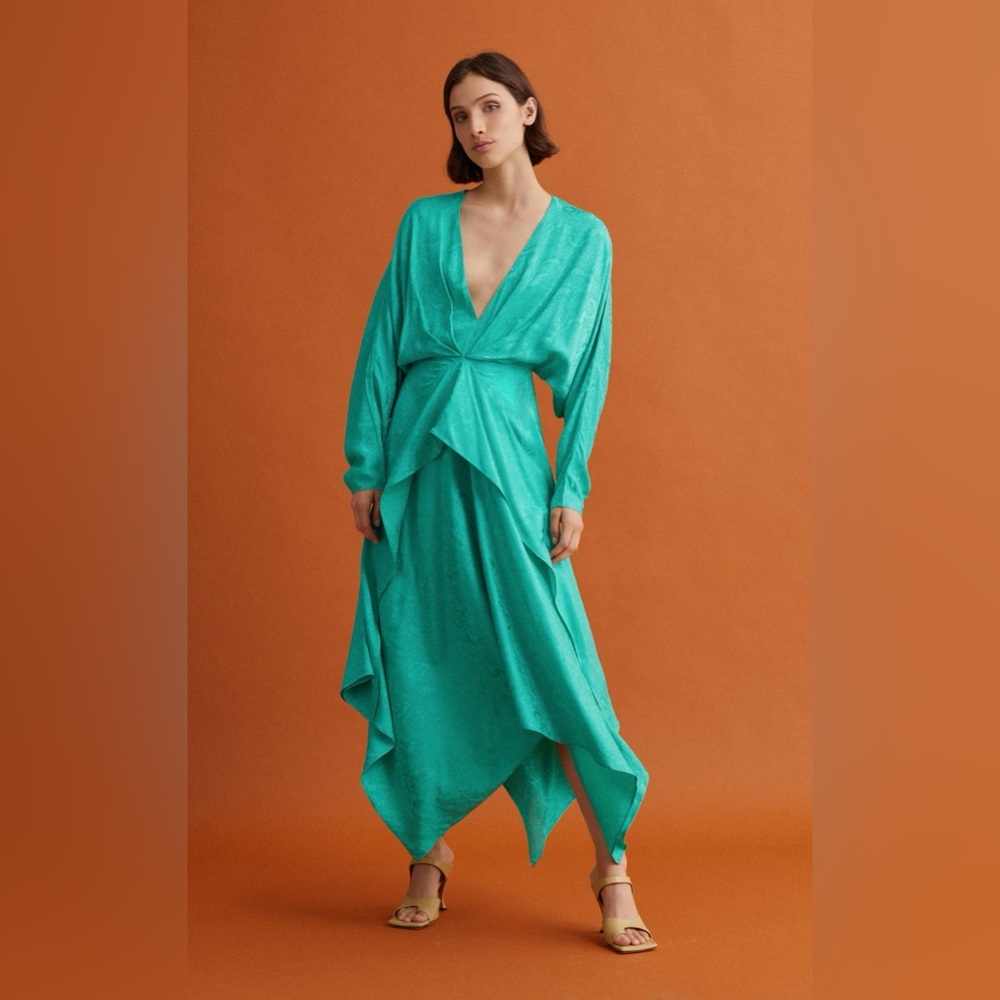 Acler Draped Midi Dress